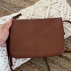 Madewell leather brown cross body bag